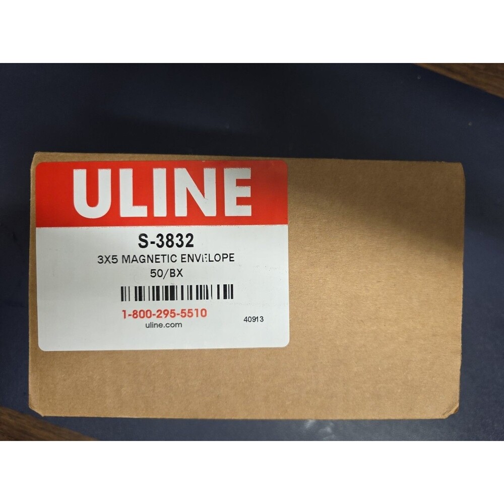 Uline S-6381 Magnetic Vinyl Envelope 5" x 3" (Box of 50)